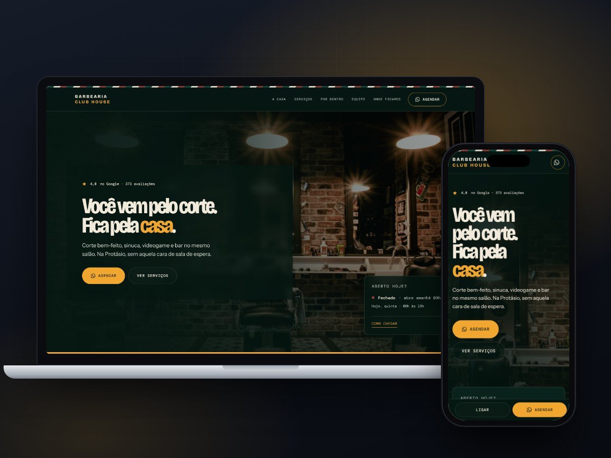 Site para barbearia: Barbearia Club House
