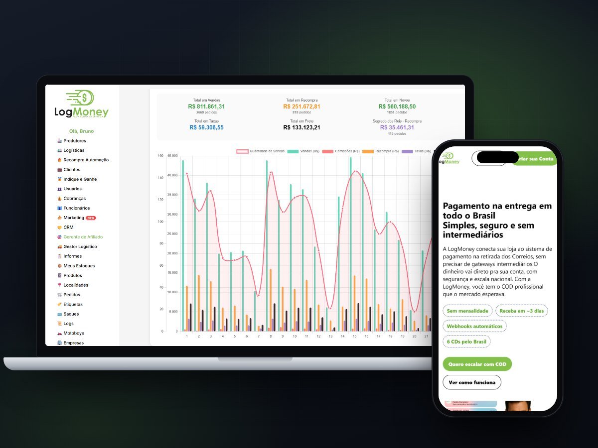 Logística e pagamento na entrega: LogMoney: R$ 16 milhões processados